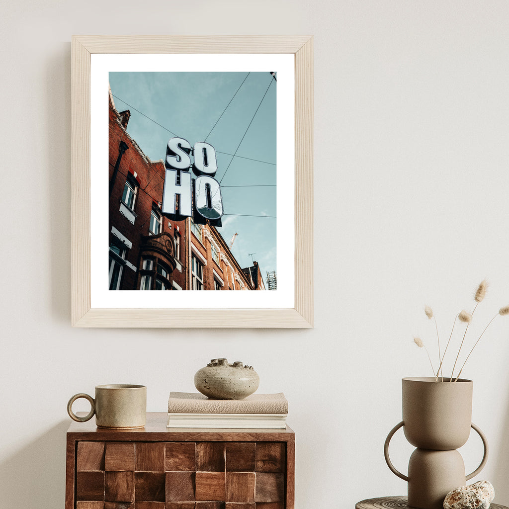 Plakat Znak Soho Na Londyńskiej Ulicy Rama Aluminiowa Kolor Czarny
