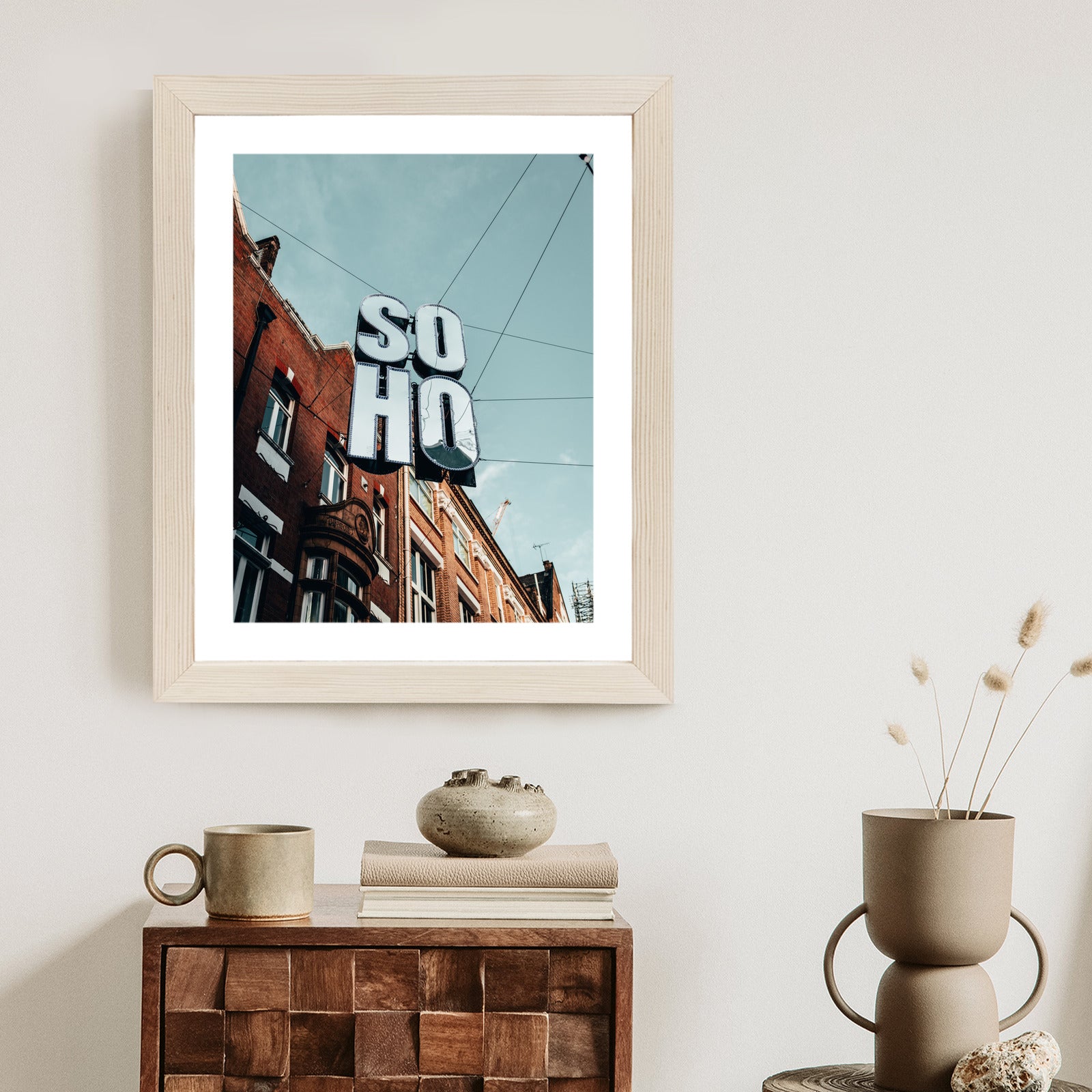 Plakat Znak Soho Na Londyńskiej Ulicy Rama Aluminiowa Kolor Czarny