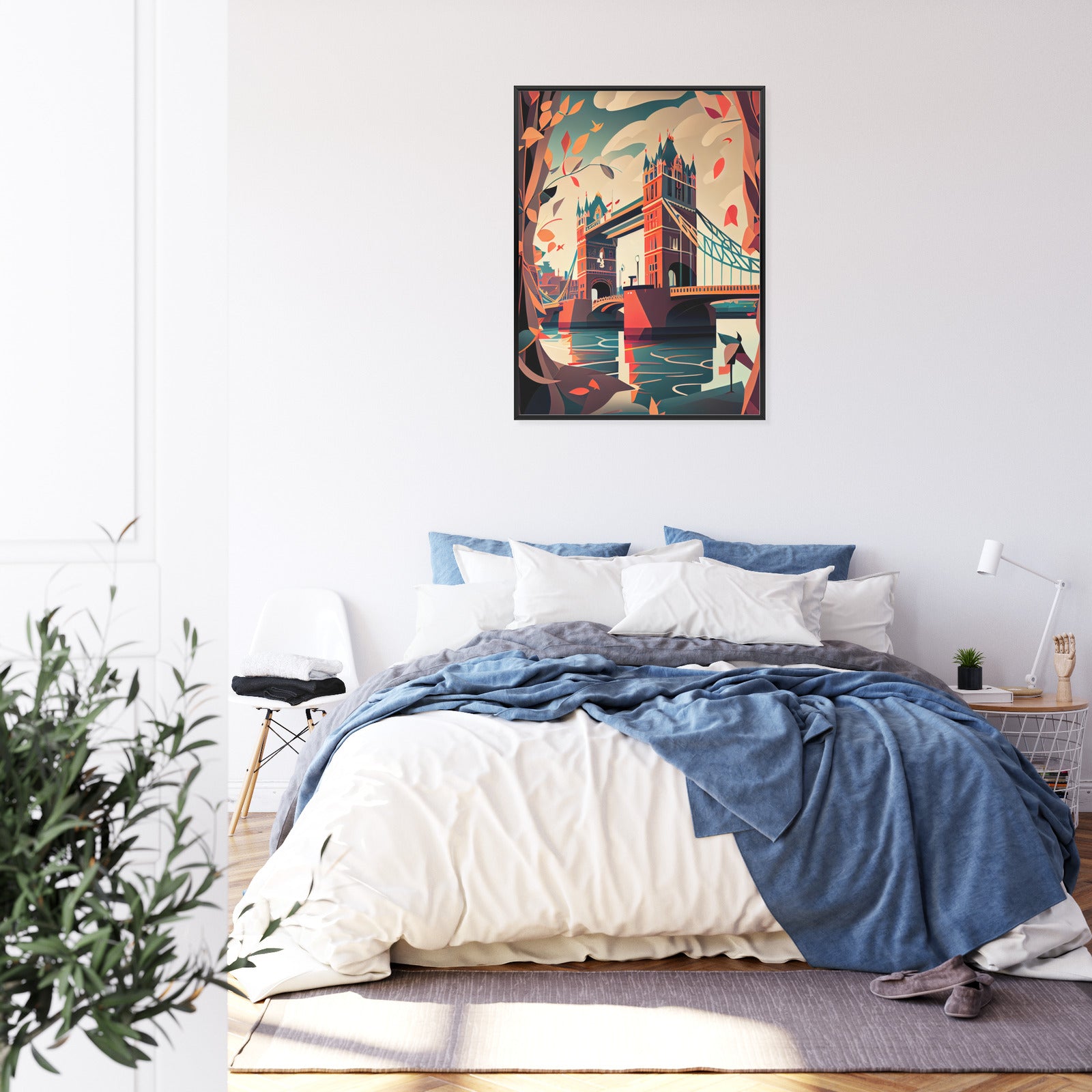 Plakat Tower Bridge Abstrakcyjna Ilustracja Rama Aluminiowa Kolor Czarny