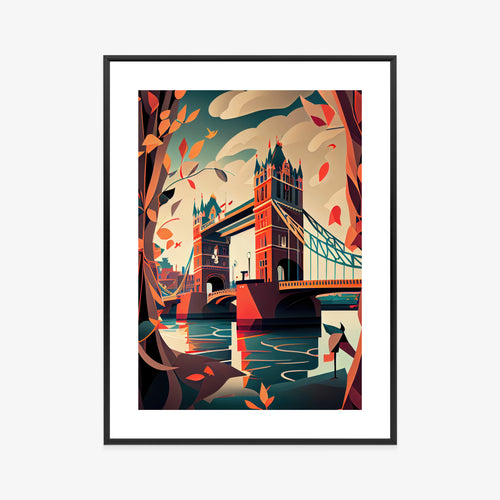 Plakat Tower Bridge Abstrakcyjna Ilustracja Rama Aluminiowa Kolor Czarny