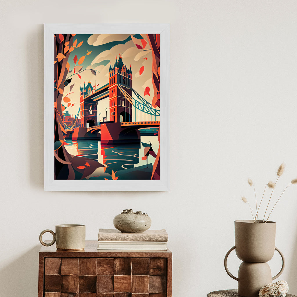 Plakat Tower Bridge Abstrakcyjna Ilustracja Rama Aluminiowa Kolor Czarny