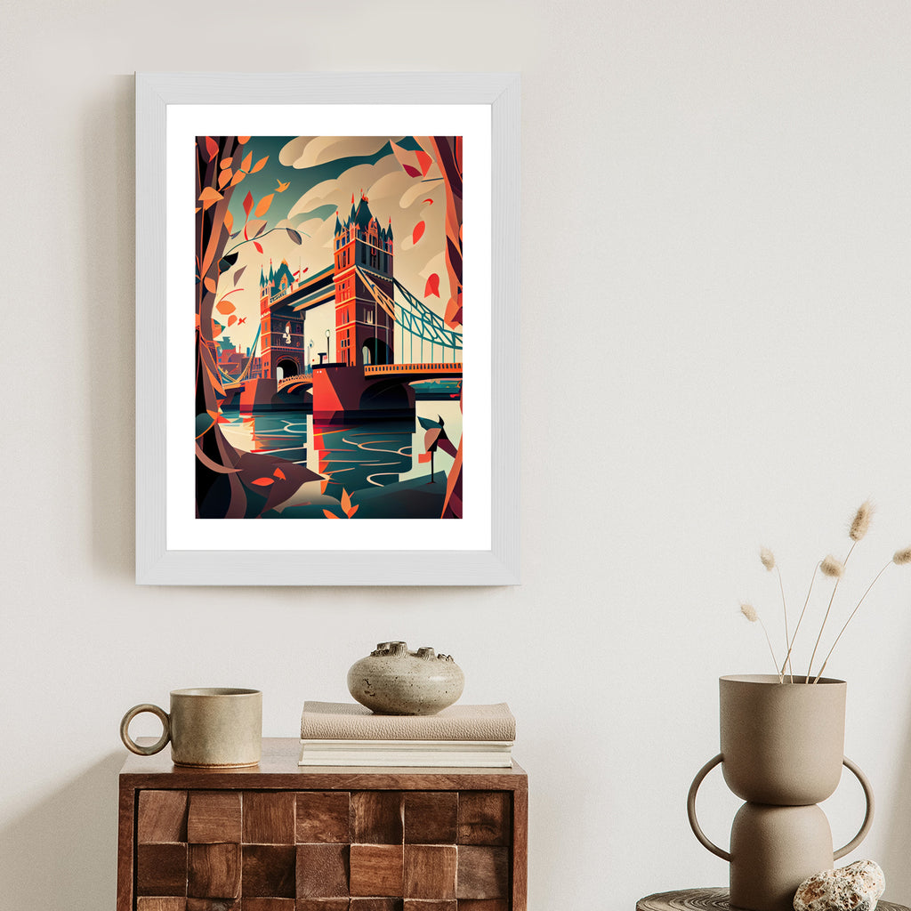 Plakat Tower Bridge Abstrakcyjna Ilustracja Rama Aluminiowa Kolor Czarny