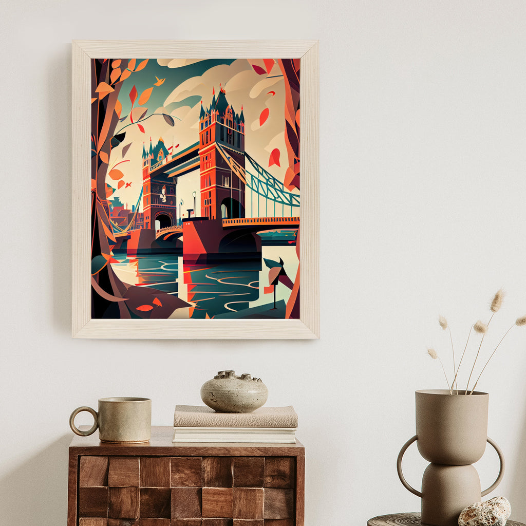Plakat Tower Bridge Abstrakcyjna Ilustracja Rama Aluminiowa Kolor Czarny