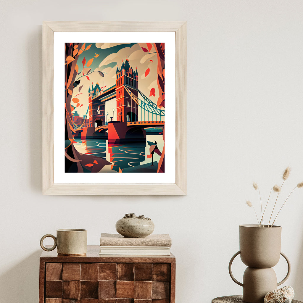 Plakat Tower Bridge Abstrakcyjna Ilustracja Rama Aluminiowa Kolor Czarny
