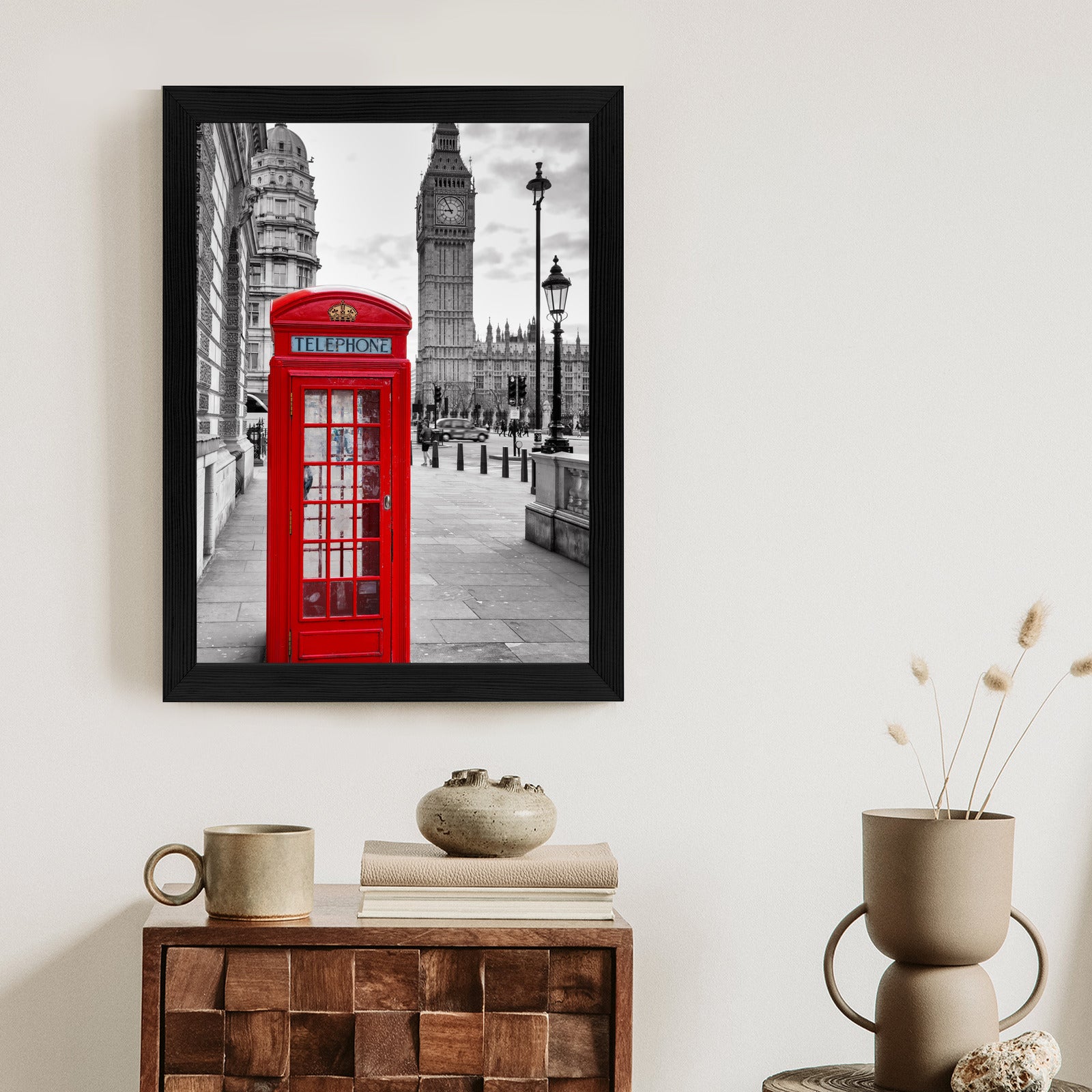 Plakat Czerwona Budka Telefoniczna Z Big Benem W Tle Rama Aluminiowa Kolor Czarny