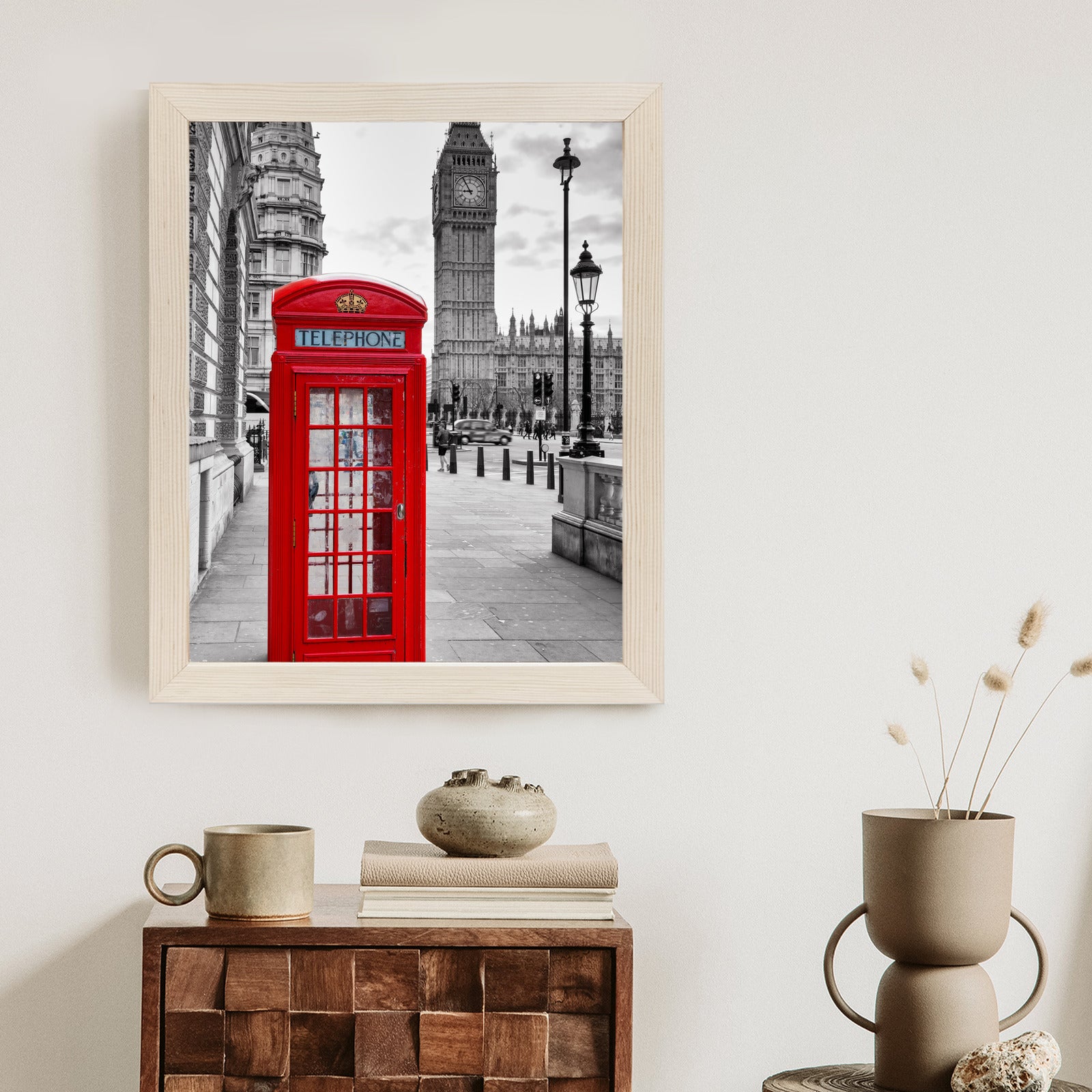 Plakat Czerwona Budka Telefoniczna Z Big Benem W Tle Rama Aluminiowa Kolor Czarny