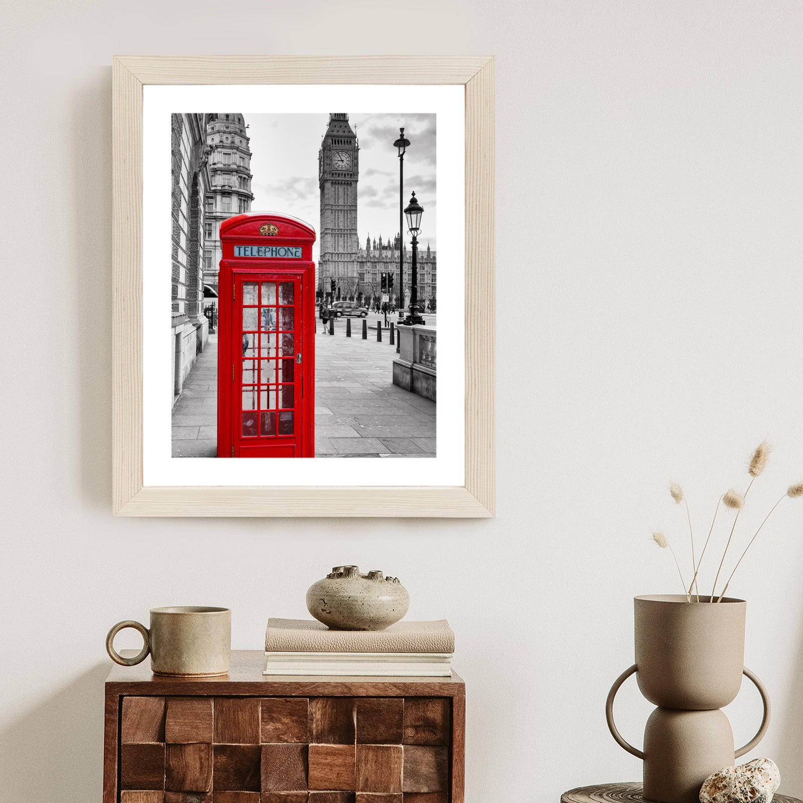 Plakat Czerwona Budka Telefoniczna Z Big Benem W Tle Rama Aluminiowa Kolor Czarny