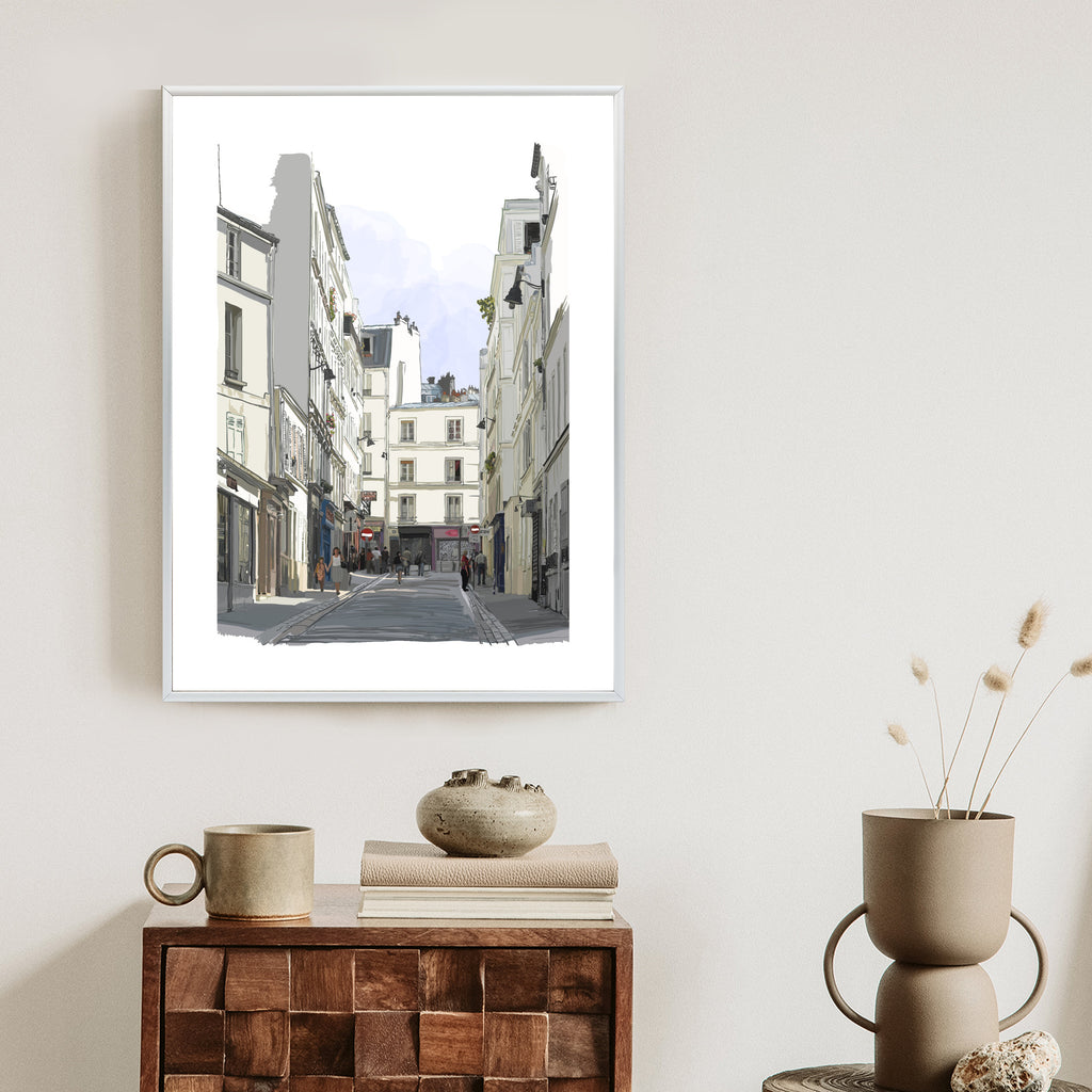 Plakat Uliczka Przy Montmartre W Paryżu