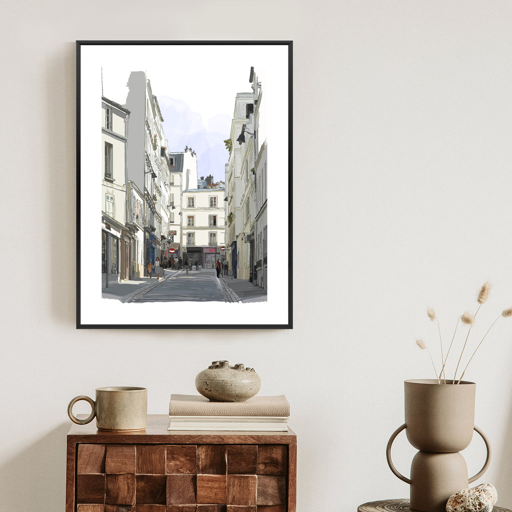 Plakat Uliczka Przy Montmartre W Paryżu