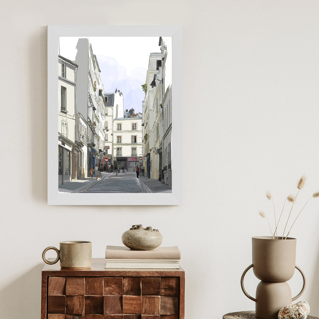 Plakat Uliczka Przy Montmartre W Paryżu