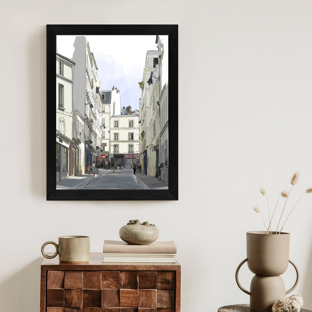 Plakat Uliczka Przy Montmartre W Paryżu