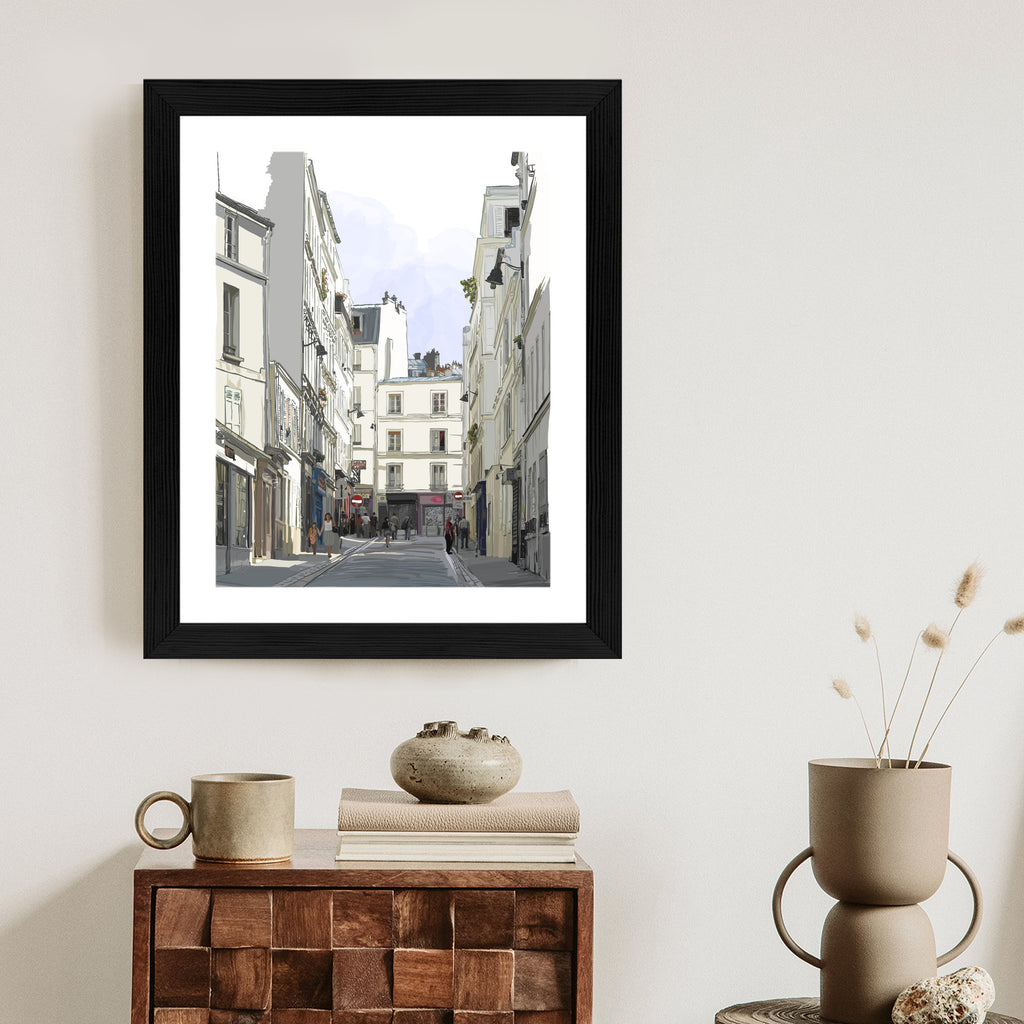 Plakat Uliczka Przy Montmartre W Paryżu