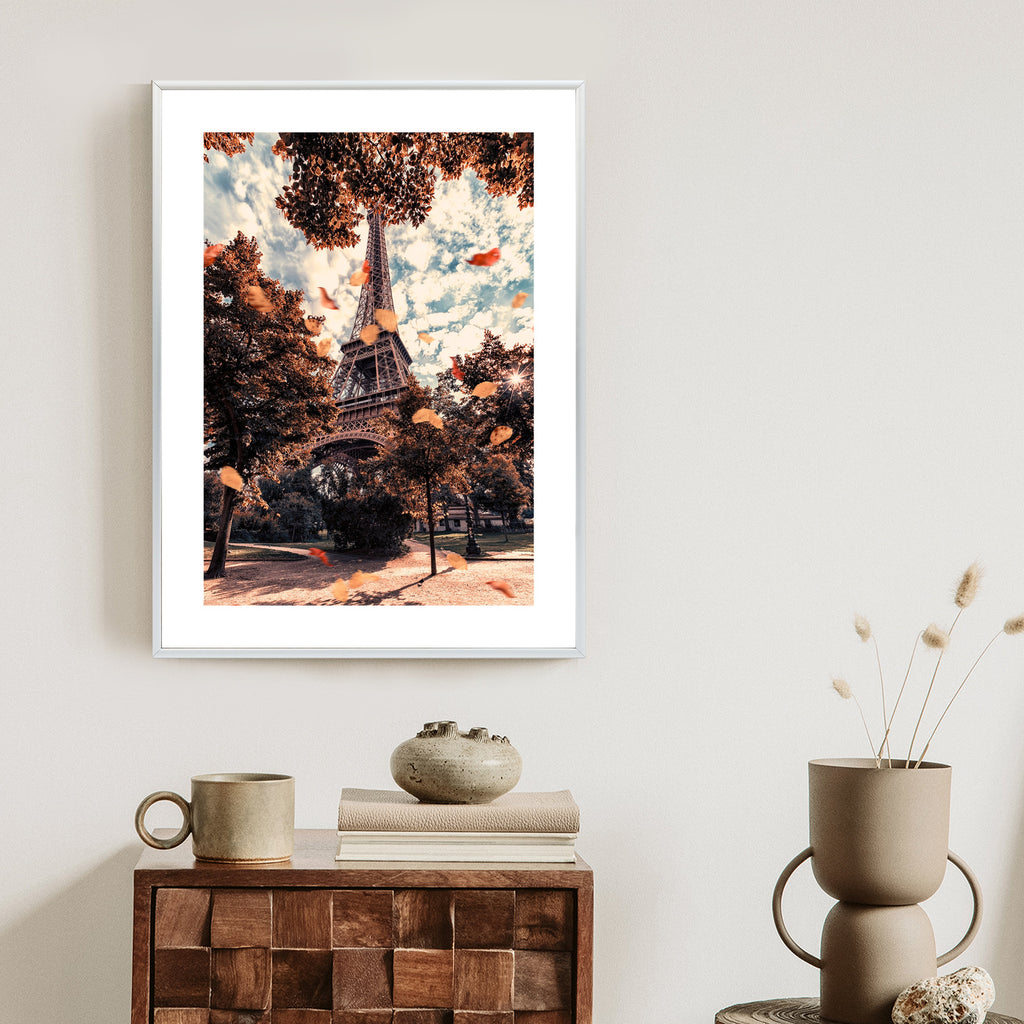 Plakat Paryż W Kolorach Jesieni Rama Aluminiowa Kolor Czarny