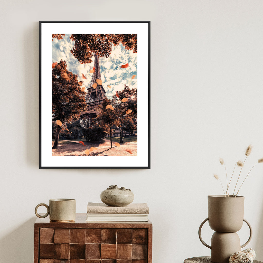 Plakat Paryż W Kolorach Jesieni Rama Aluminiowa Kolor Czarny