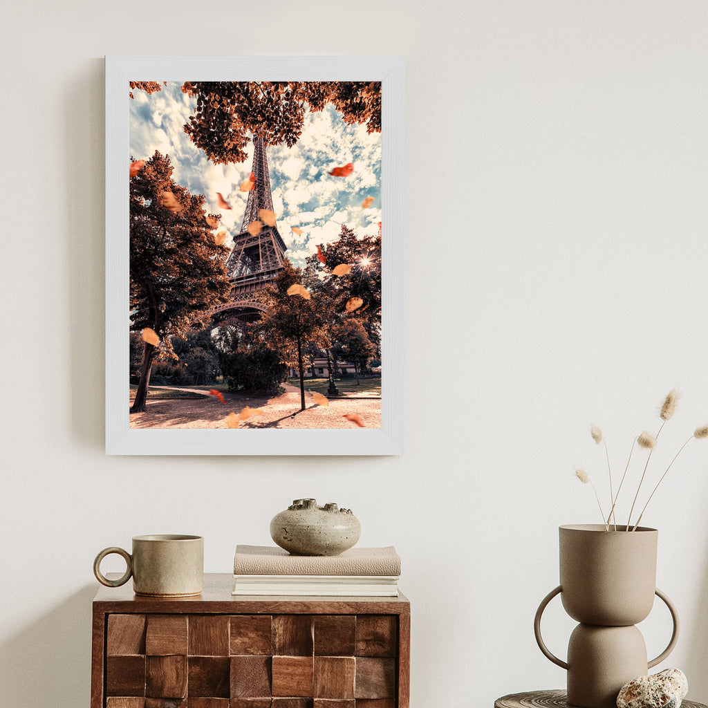 Plakat Paryż W Kolorach Jesieni Rama Aluminiowa Kolor Czarny