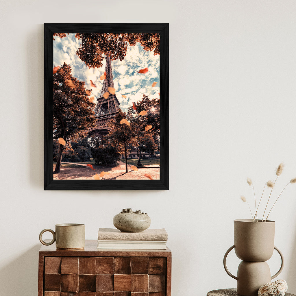 Plakat Paryż W Kolorach Jesieni Rama Aluminiowa Kolor Czarny