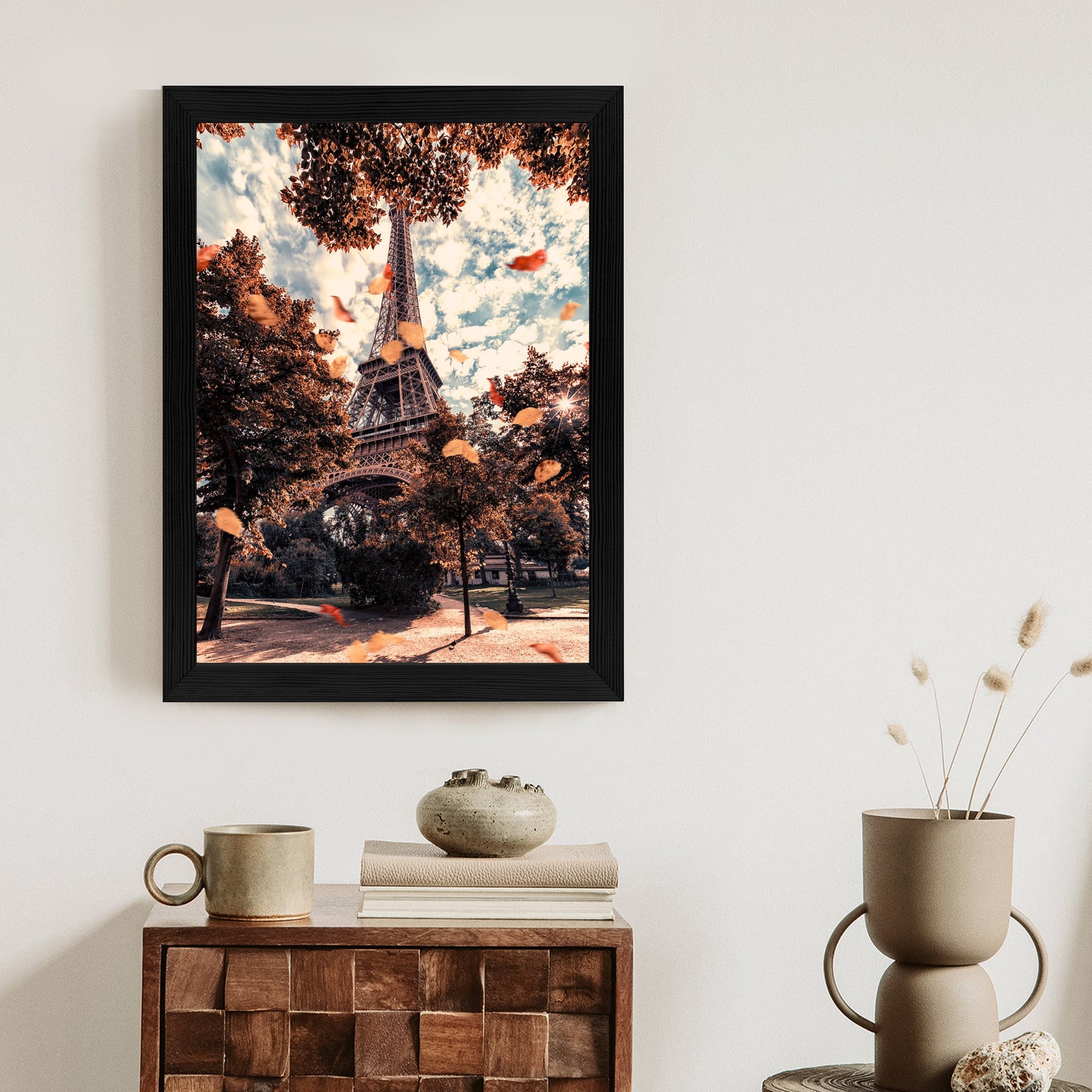 Plakat Paryż W Kolorach Jesieni Rama Aluminiowa Kolor Czarny
