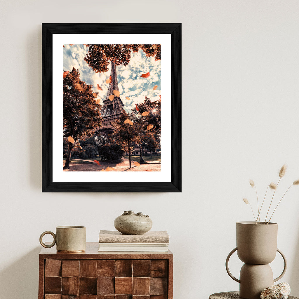 Plakat Paryż W Kolorach Jesieni Rama Aluminiowa Kolor Czarny