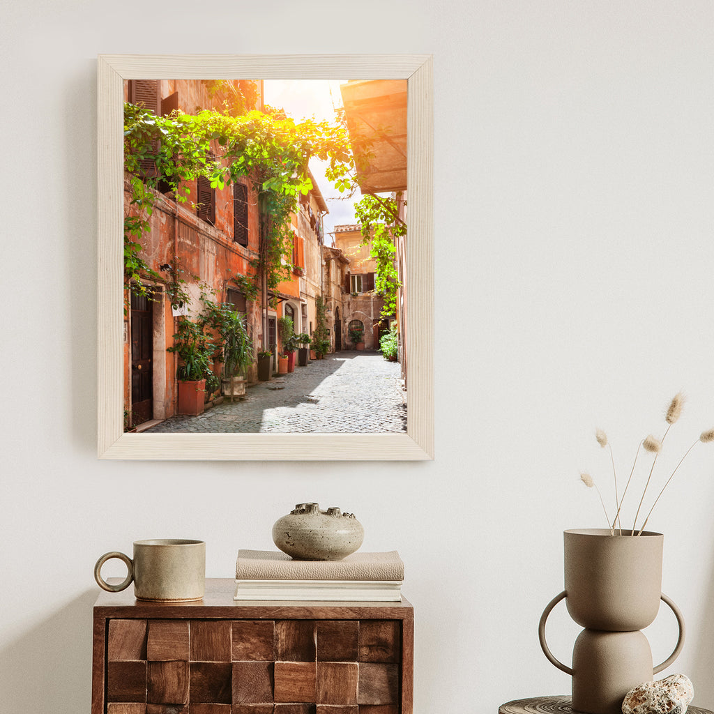 Plakat Klimatyczna Uliczka W Trastevere Rama Aluminiowa Kolor Czarny