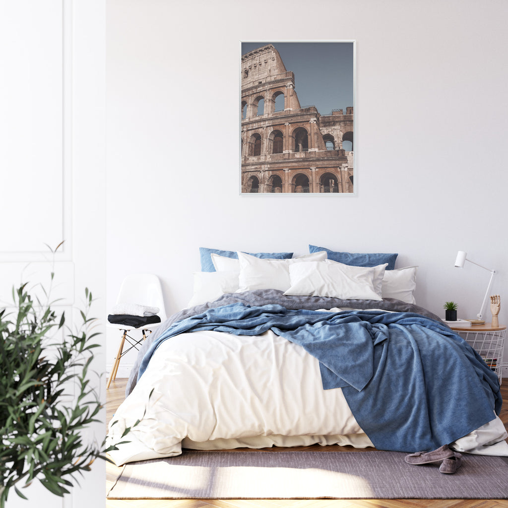 Plakat Architektura Koloseum Na Tle Błękitnego Nieba Rama Aluminiowa Kolor Czarny