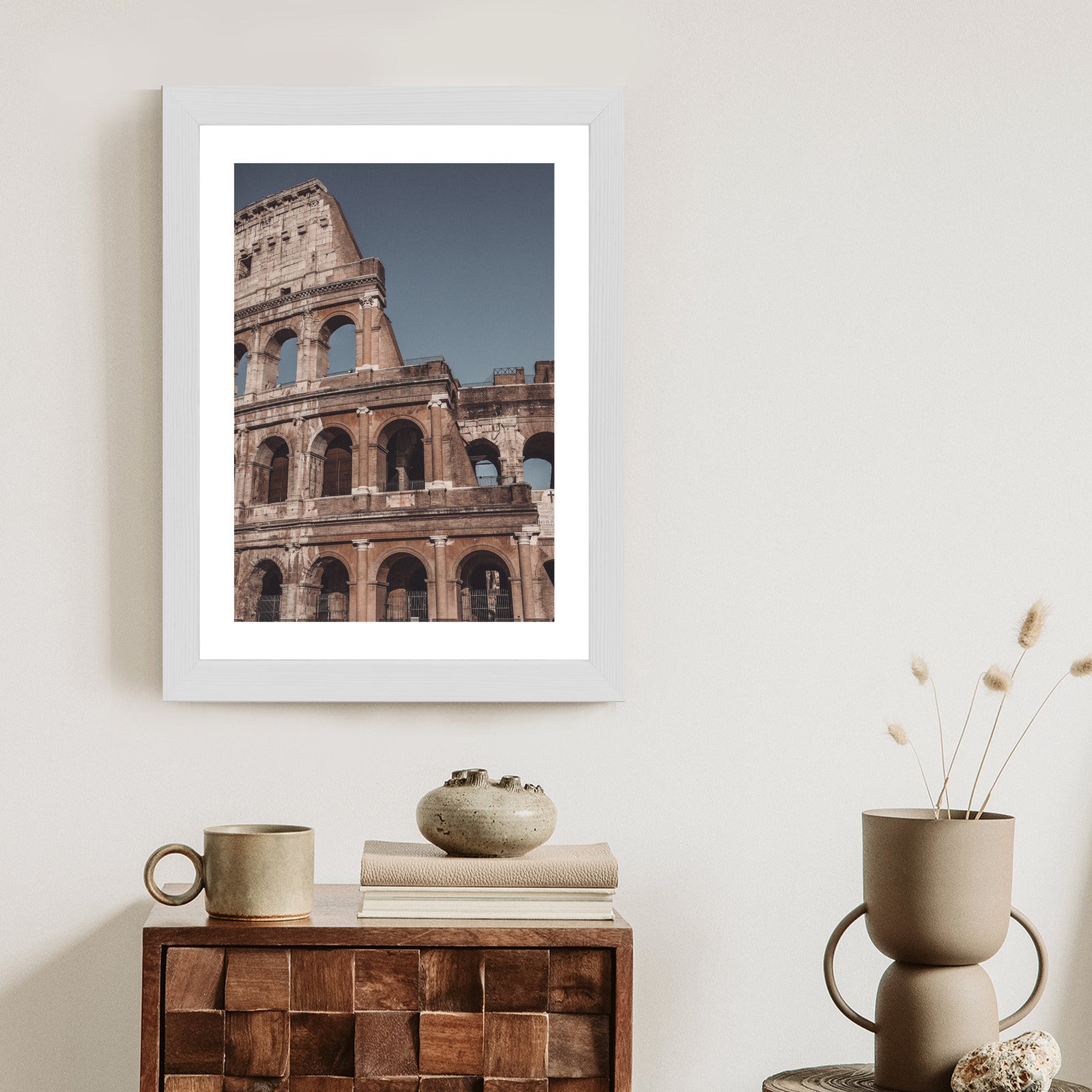 Plakat Architektura Koloseum Na Tle Błękitnego Nieba Rama Aluminiowa Kolor Czarny
