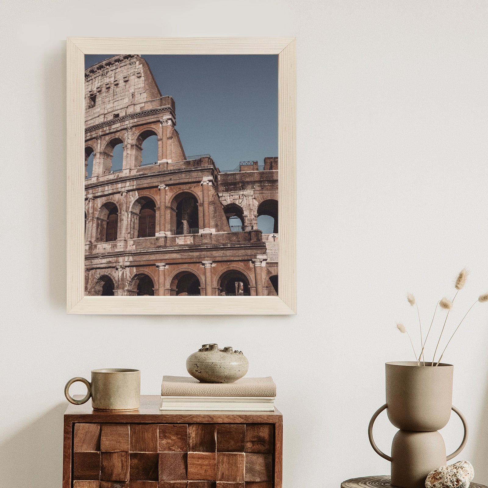 Plakat Architektura Koloseum Na Tle Błękitnego Nieba Rama Aluminiowa Kolor Czarny