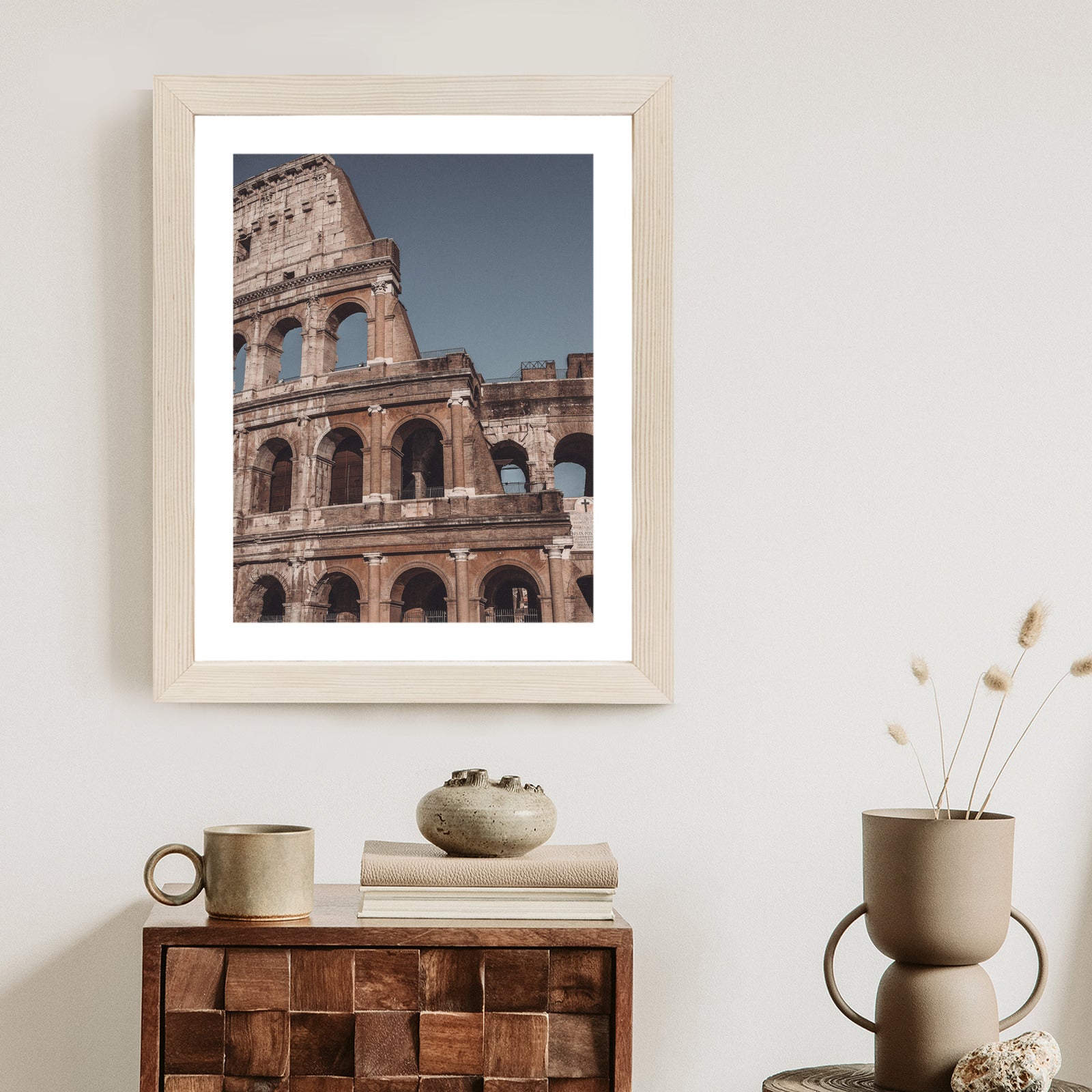 Plakat Architektura Koloseum Na Tle Błękitnego Nieba Rama Aluminiowa Kolor Czarny