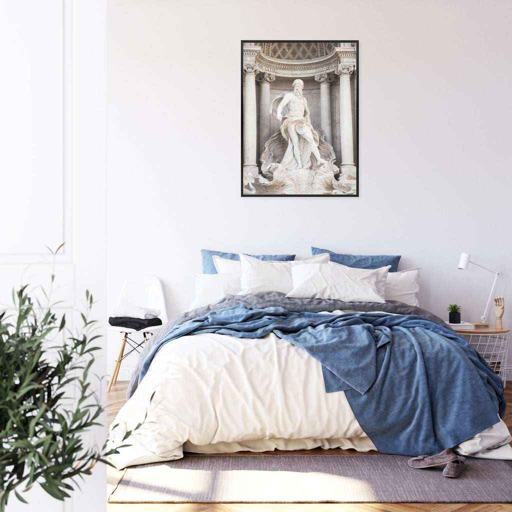 Plakat Architektura Najpiękniejszej Fontanny Di Trevi W Rzymie Rama Aluminiowa Kolor Czarny