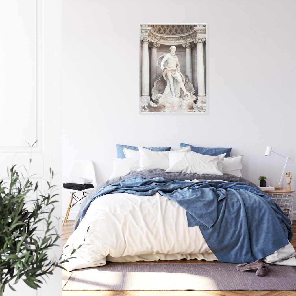 Plakat Architektura Najpiękniejszej Fontanny Di Trevi W Rzymie Rama Aluminiowa Kolor Czarny