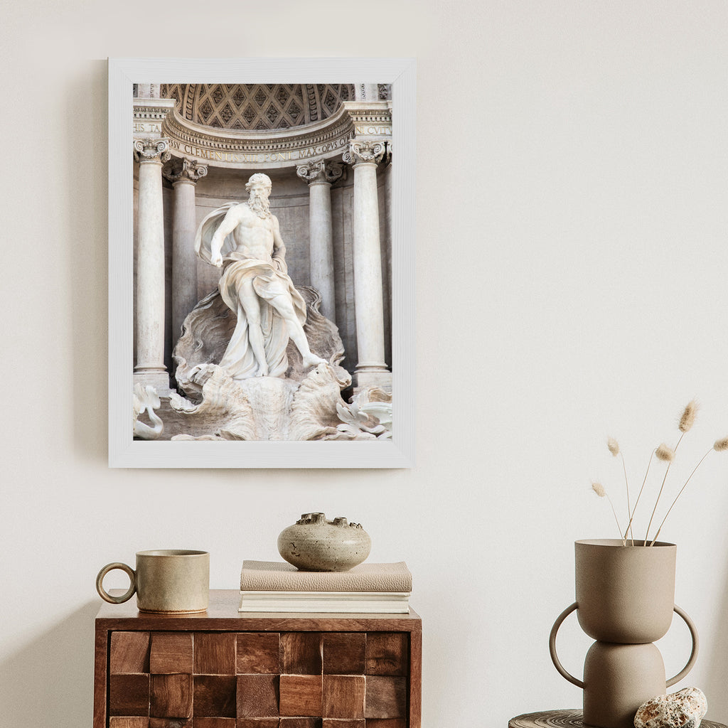Plakat Architektura Najpiękniejszej Fontanny Di Trevi W Rzymie Rama Aluminiowa Kolor Czarny