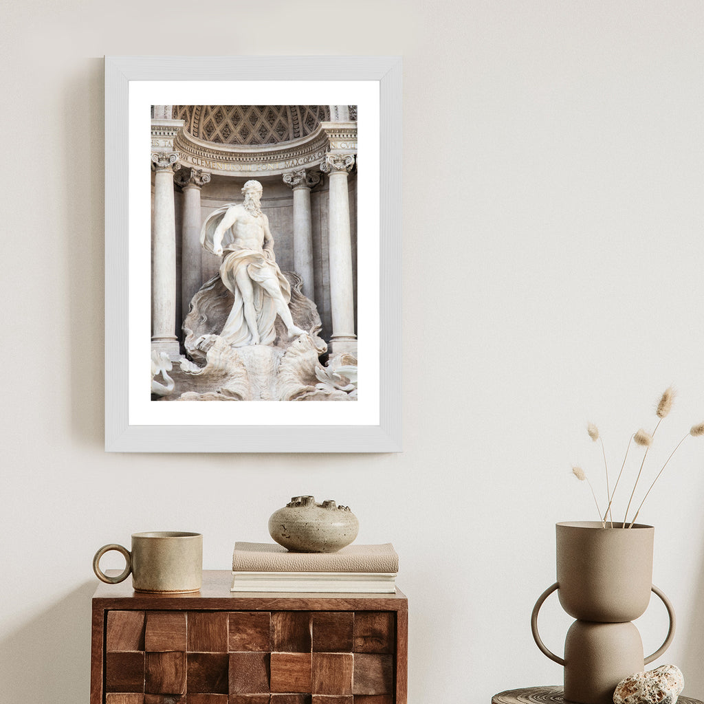 Plakat Architektura Najpiękniejszej Fontanny Di Trevi W Rzymie Rama Aluminiowa Kolor Czarny