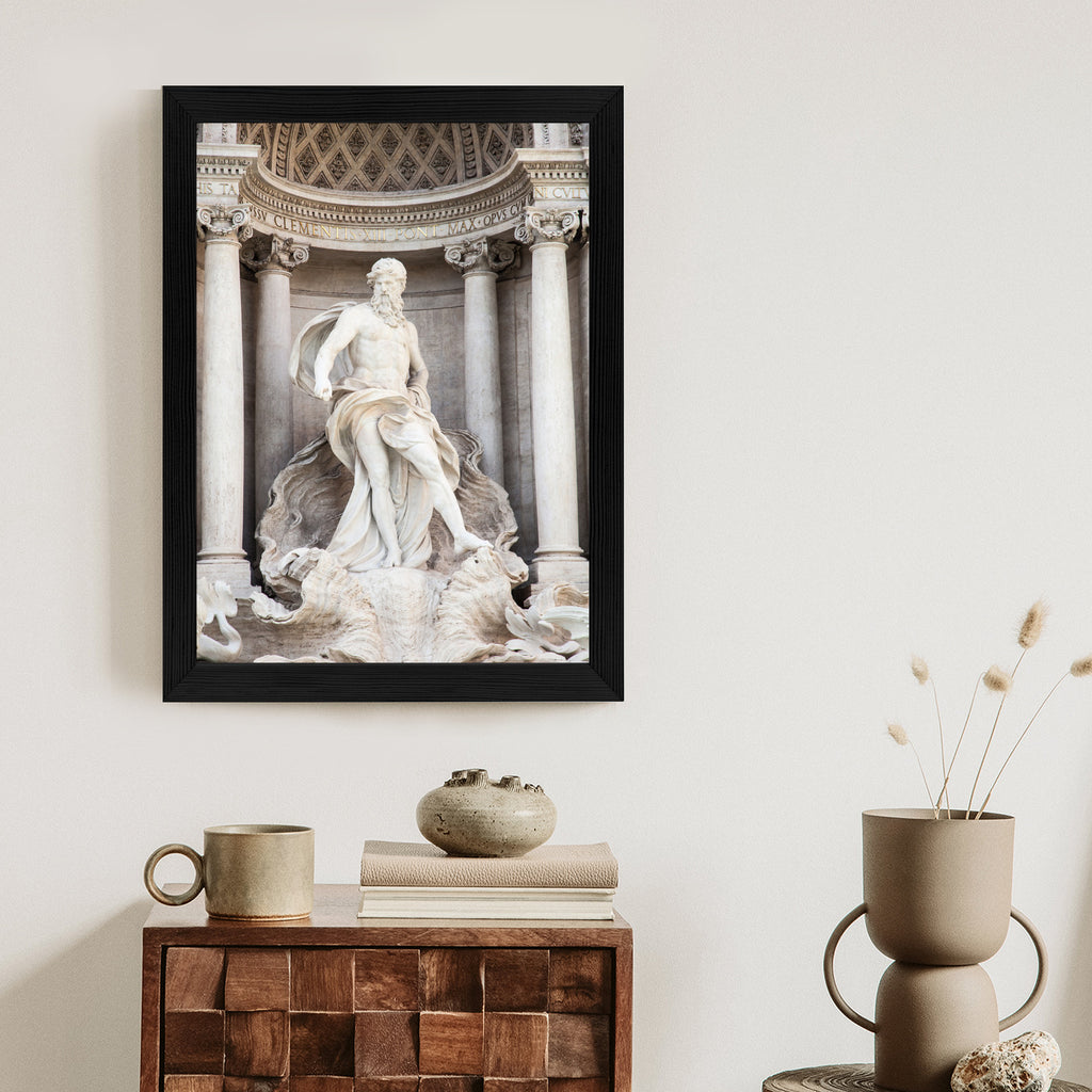 Plakat Architektura Najpiękniejszej Fontanny Di Trevi W Rzymie Rama Aluminiowa Kolor Czarny