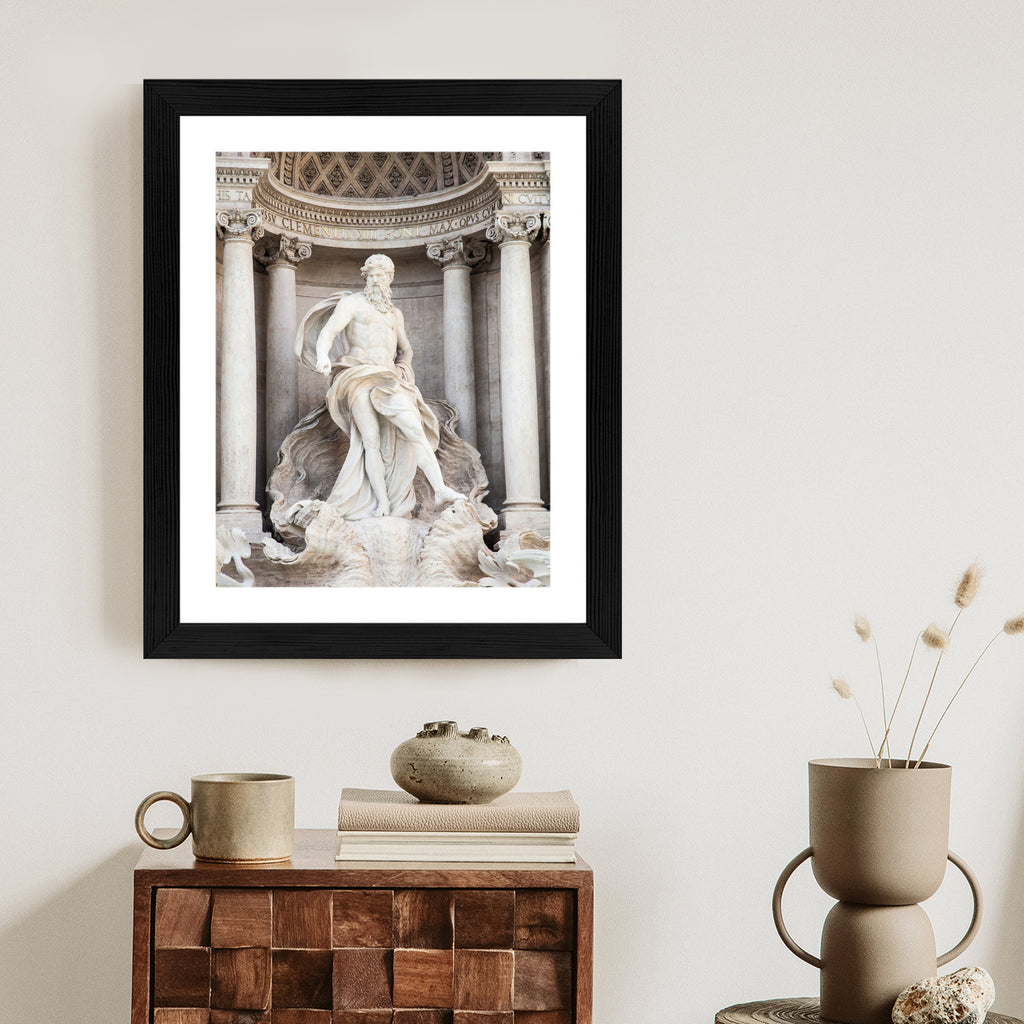 Plakat Architektura Najpiękniejszej Fontanny Di Trevi W Rzymie Rama Aluminiowa Kolor Czarny