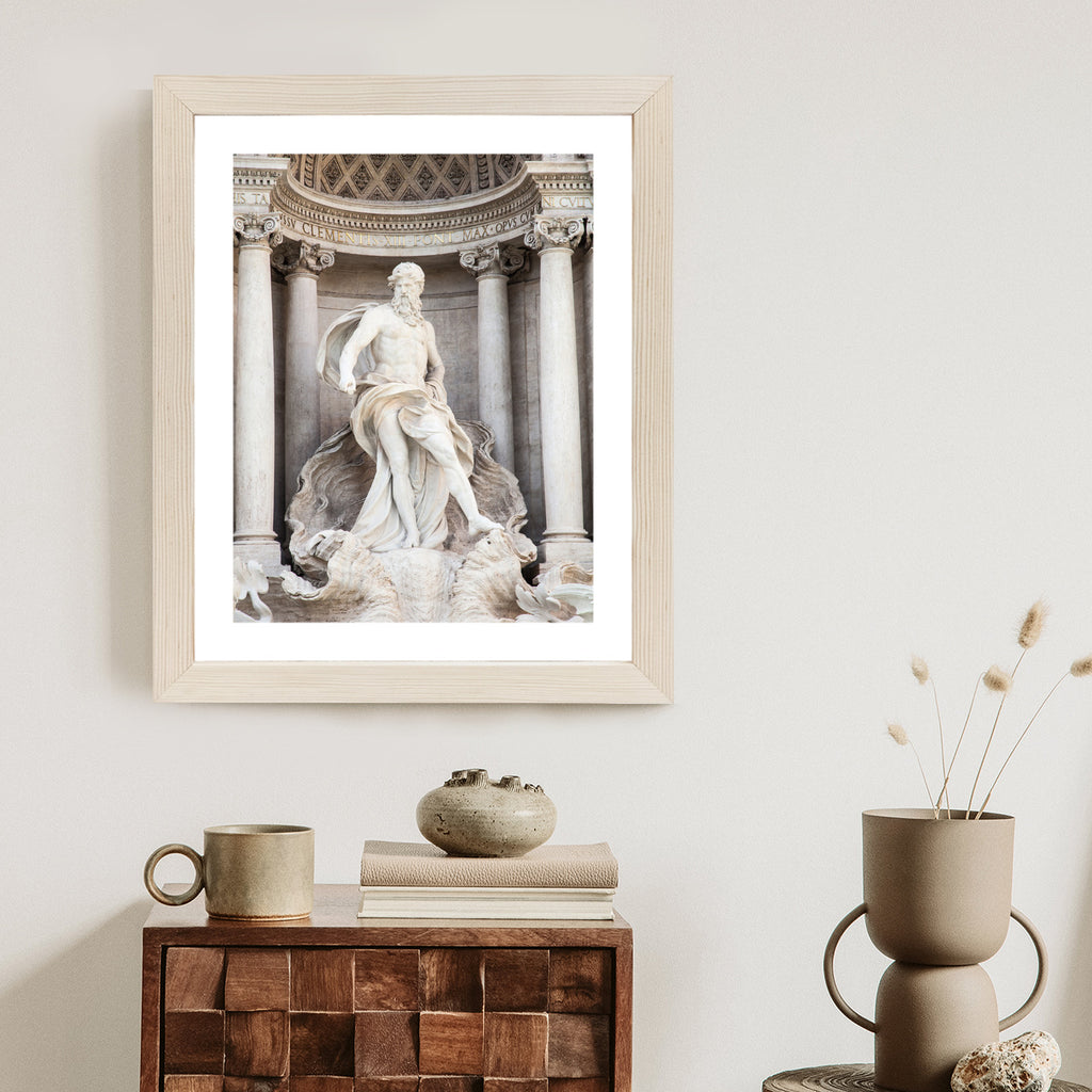 Plakat Architektura Najpiękniejszej Fontanny Di Trevi W Rzymie Rama Aluminiowa Kolor Czarny