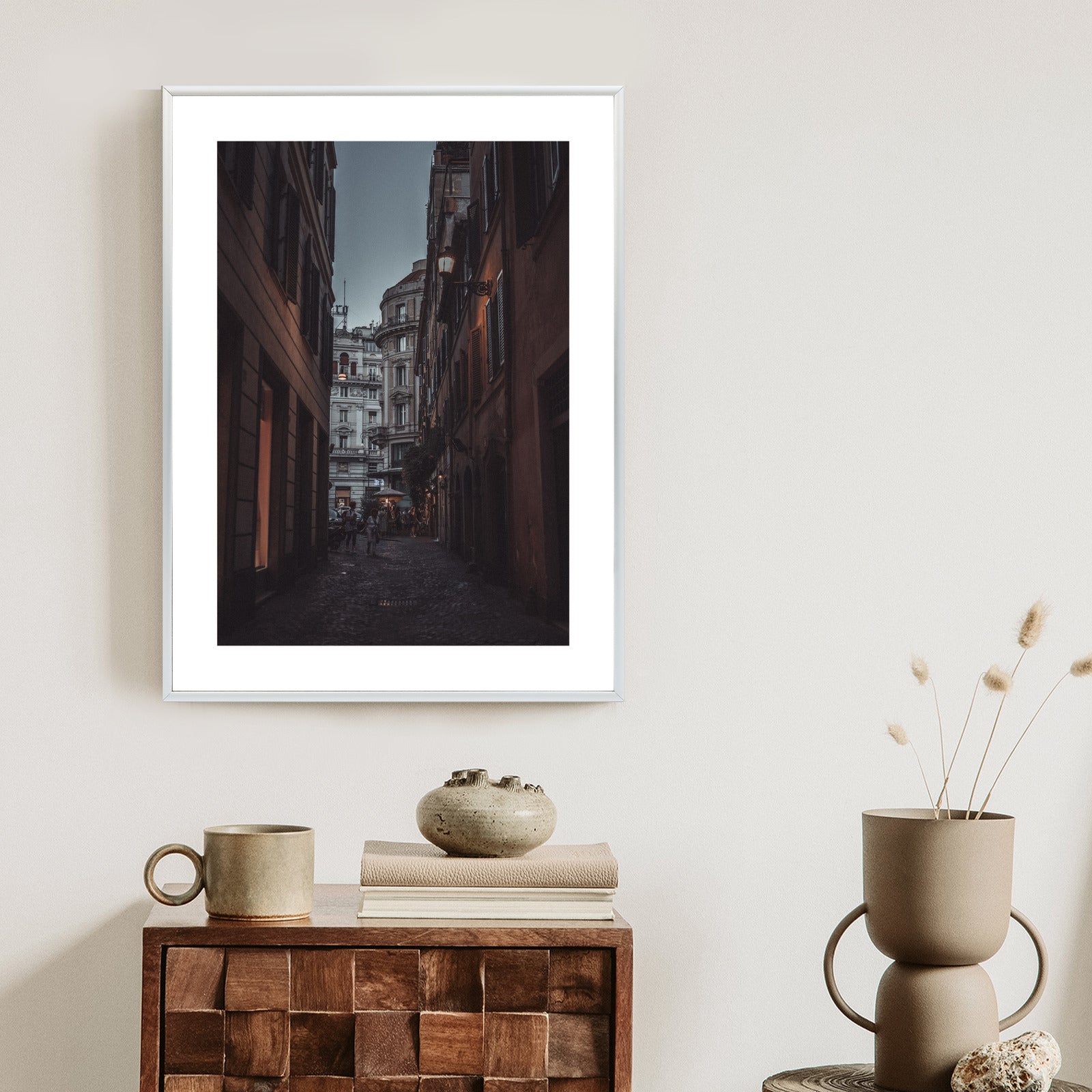 Plakat Nocny Spacer Po Rzymie Rama Aluminiowa Kolor Czarny