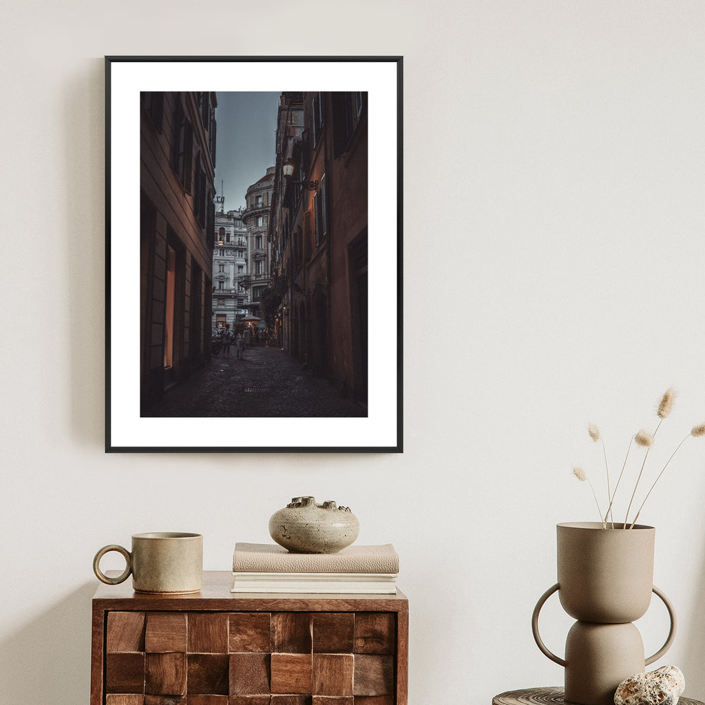 Plakat Nocny Spacer Po Rzymie Rama Aluminiowa Kolor Czarny