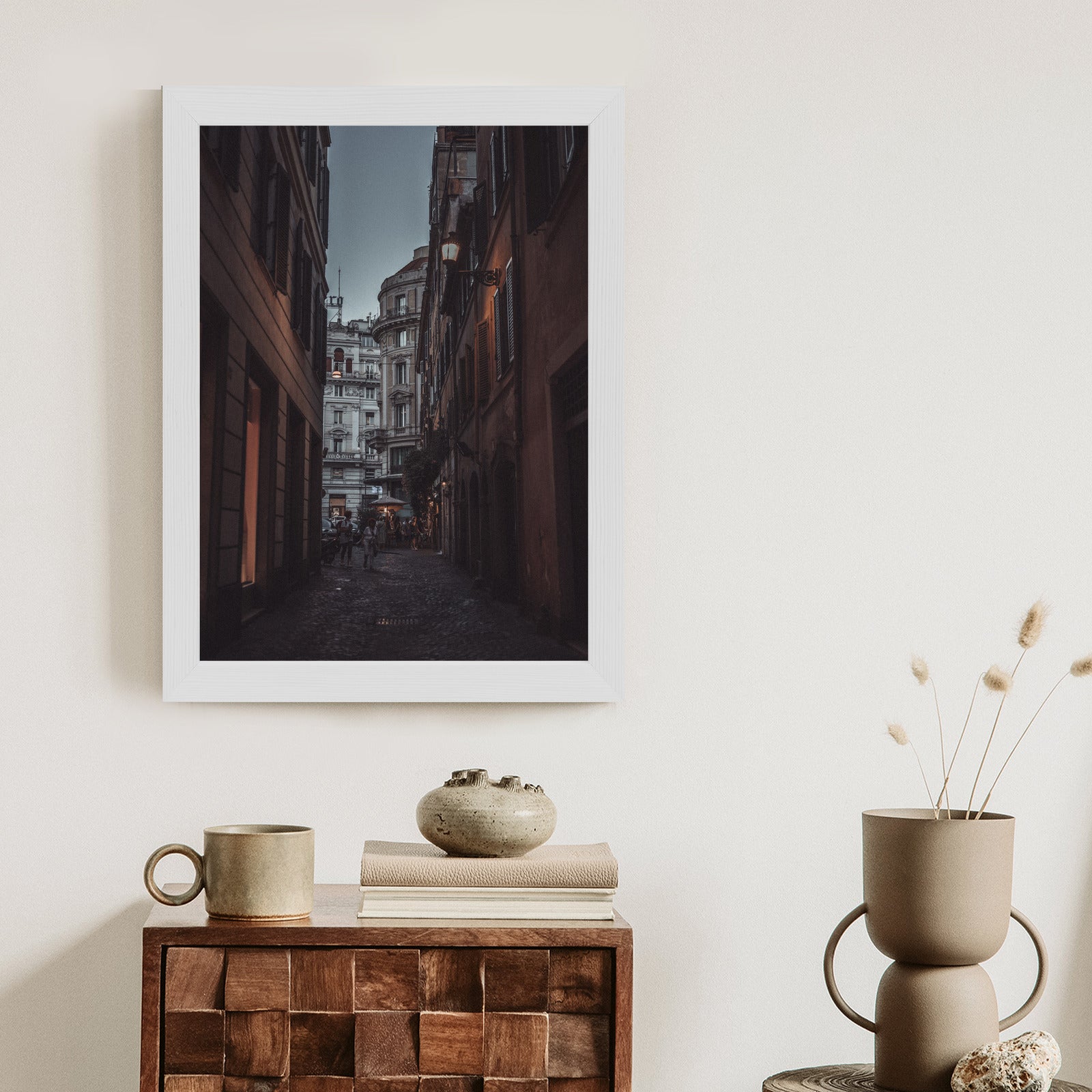 Plakat Nocny Spacer Po Rzymie Rama Aluminiowa Kolor Czarny