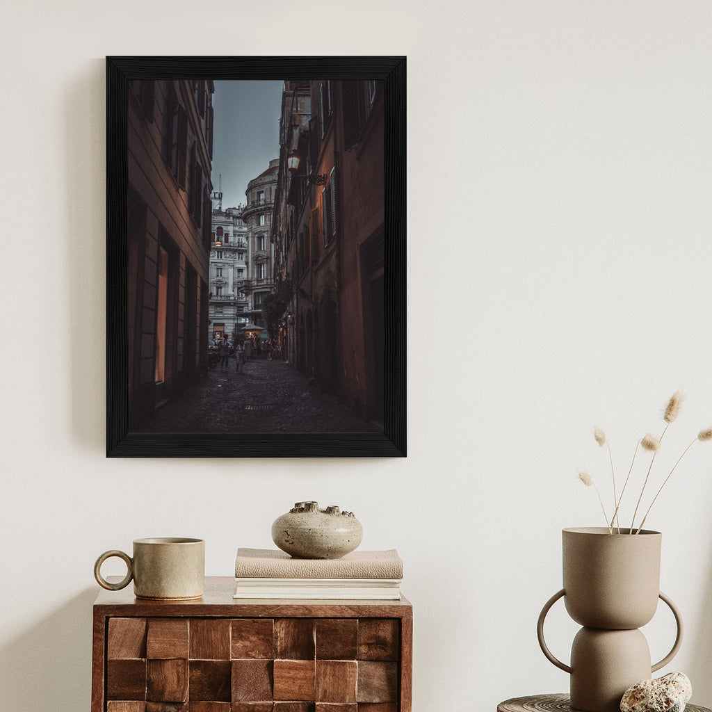 Plakat Nocny Spacer Po Rzymie Rama Aluminiowa Kolor Czarny