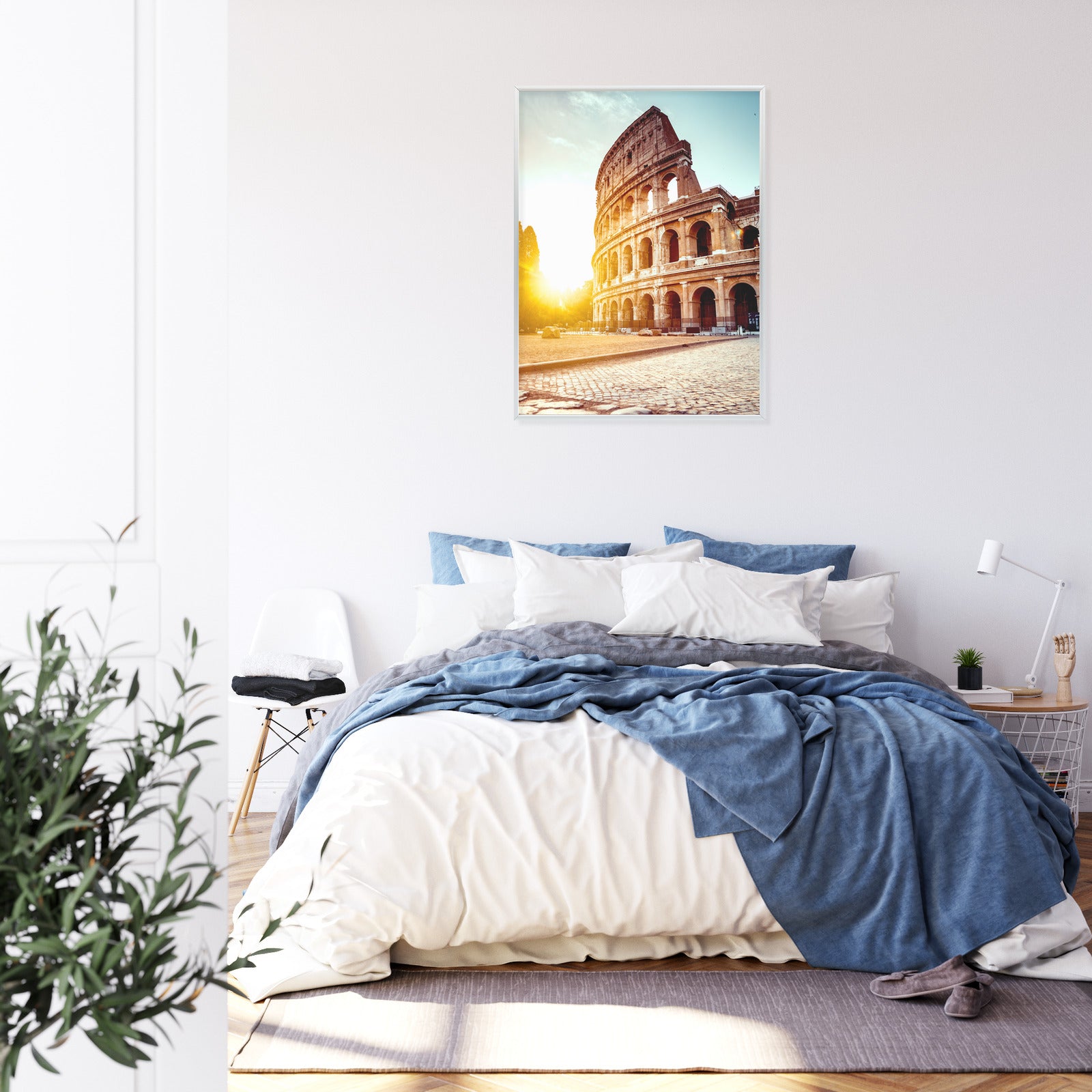 Plakat Starożytne Koloseum O Zachodzie Słońca Rama Aluminiowa Kolor Czarny