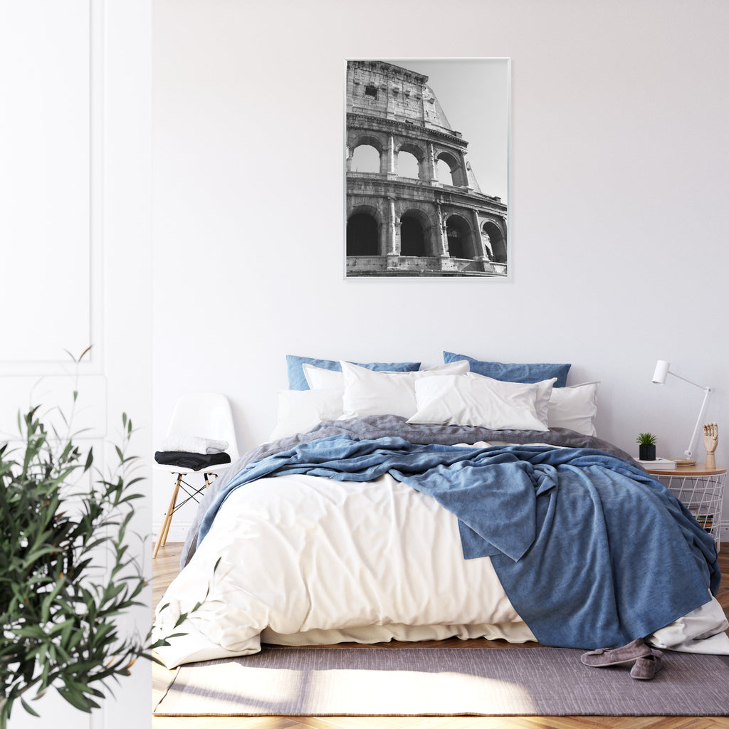 Plakat W Czerni I Bieli Rzymskie Koloseum Rama Aluminiowa Kolor Czarny