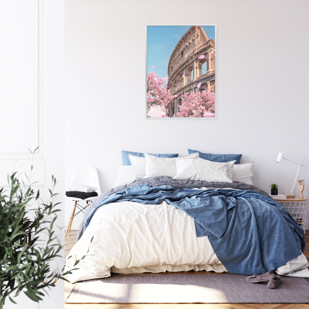 Plakat Koloseum W Rzymie Wiosną Rama Aluminiowa Kolor Czarny