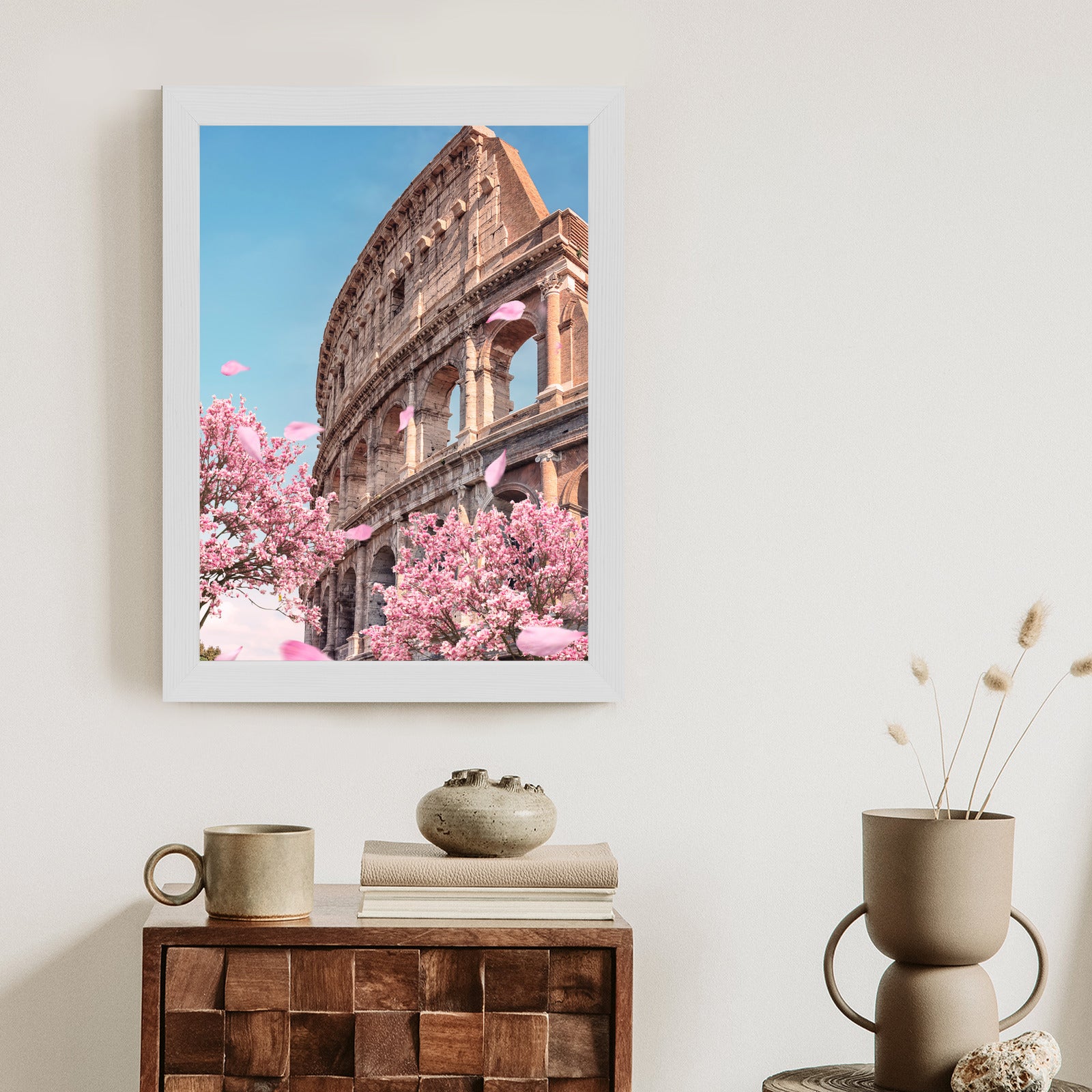 Plakat Koloseum W Rzymie Wiosną Rama Aluminiowa Kolor Czarny