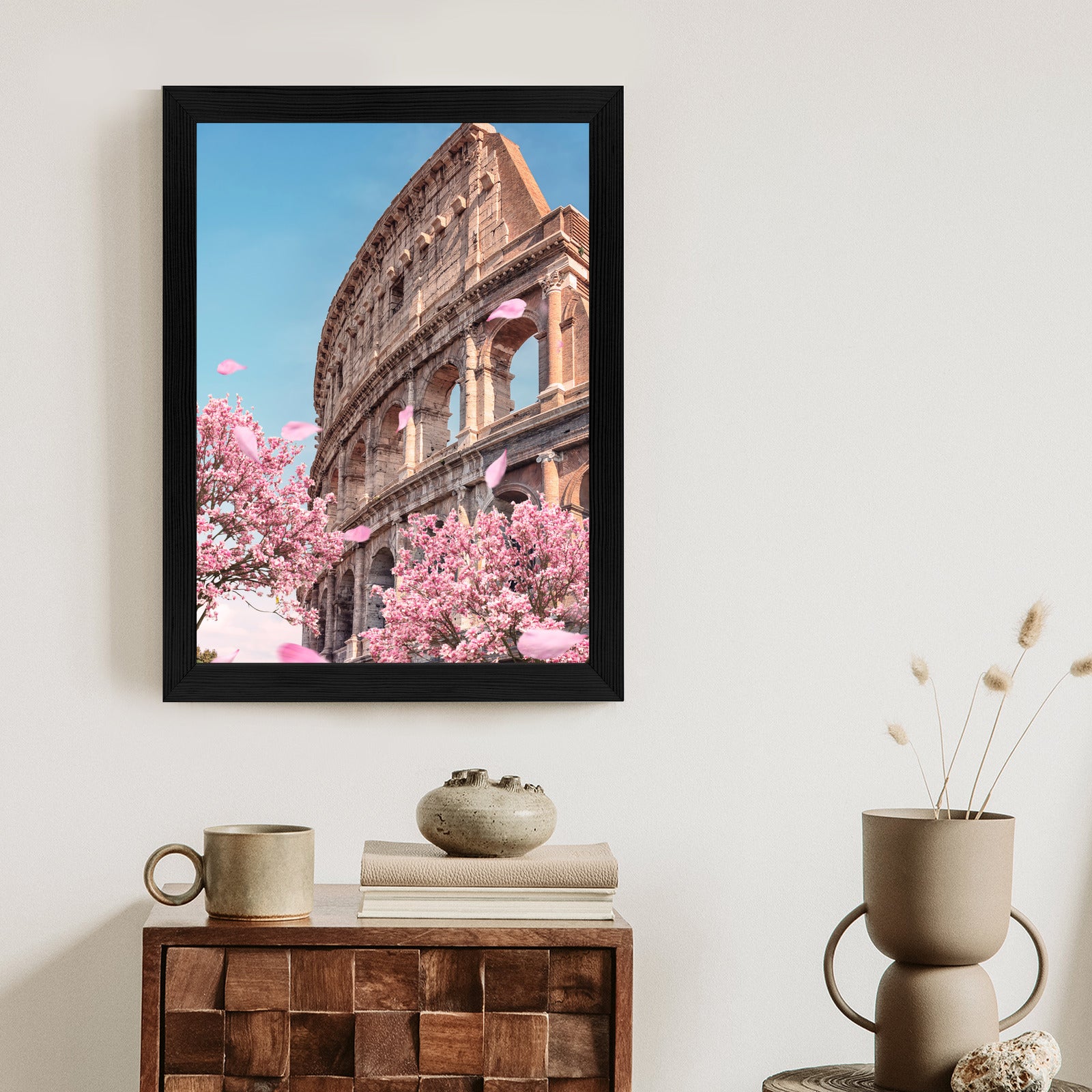 Plakat Koloseum W Rzymie Wiosną Rama Aluminiowa Kolor Czarny