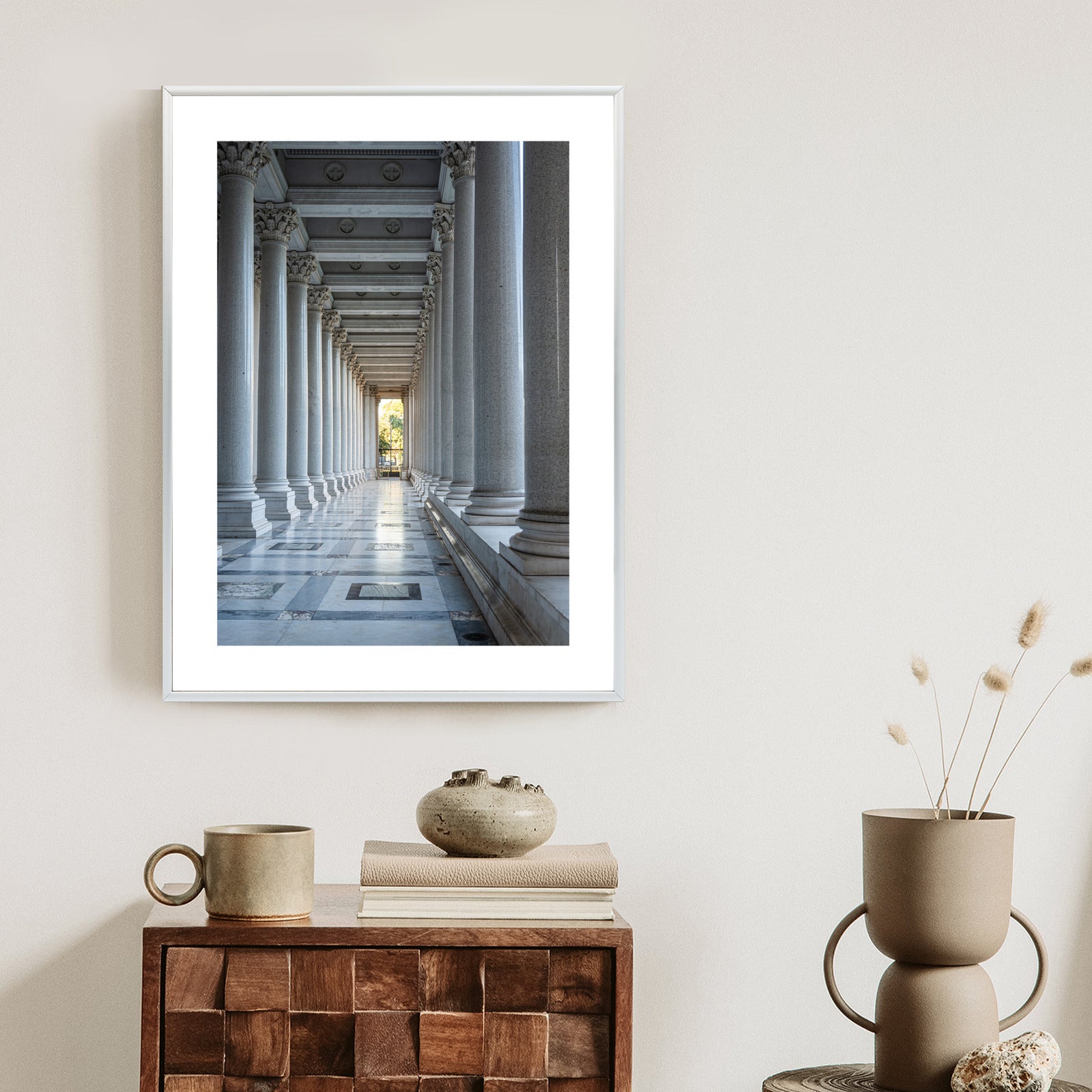Plakat Rzymska Architektura Kolumny Rama Aluminiowa Kolor Czarny