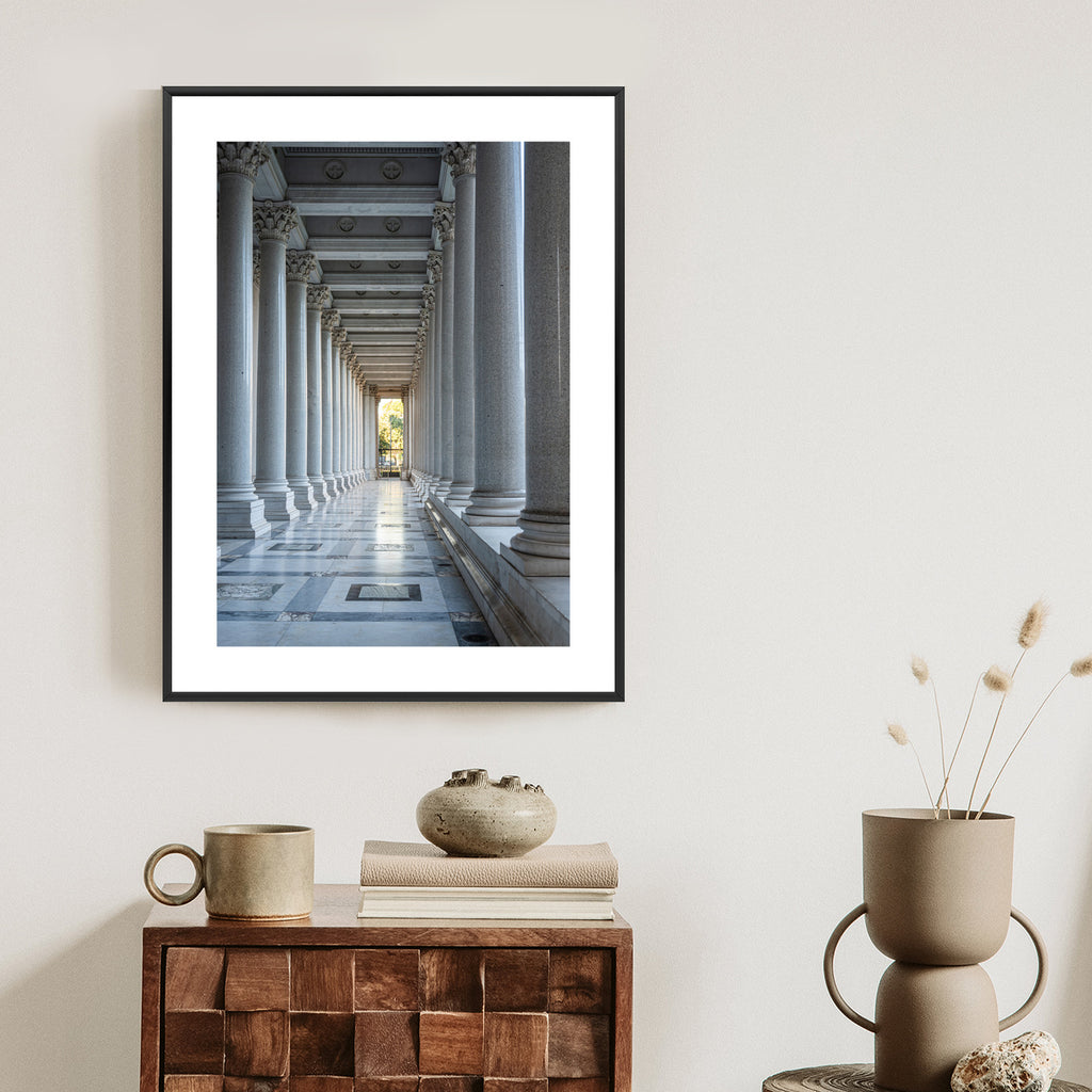 Plakat Rzymska Architektura Kolumny Rama Aluminiowa Kolor Czarny