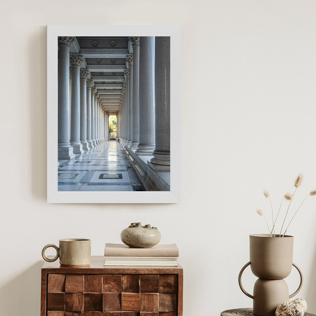Plakat Rzymska Architektura Kolumny Rama Aluminiowa Kolor Czarny