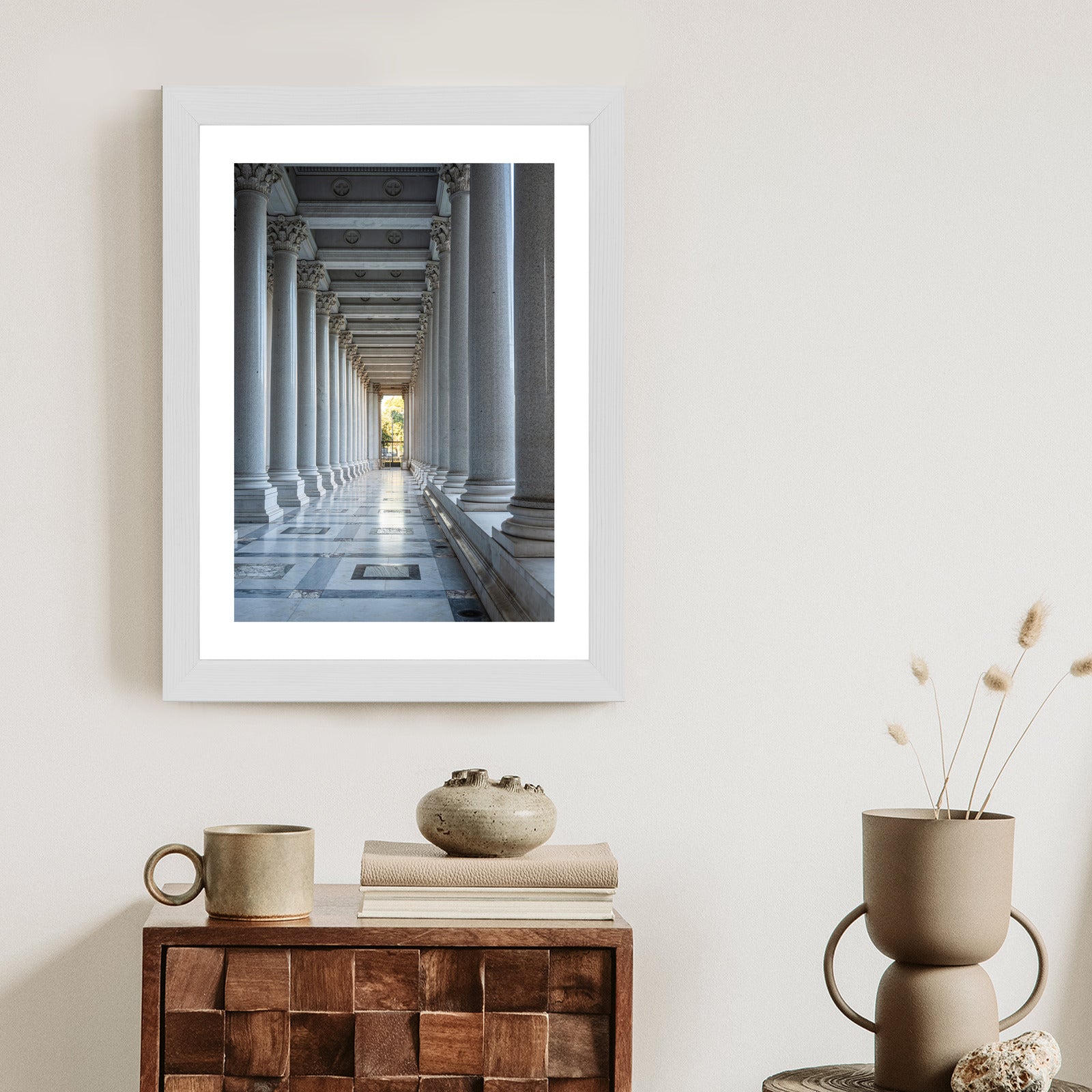 Plakat Rzymska Architektura Kolumny Rama Aluminiowa Kolor Czarny