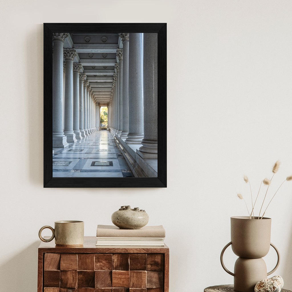 Plakat Rzymska Architektura Kolumny Rama Aluminiowa Kolor Czarny