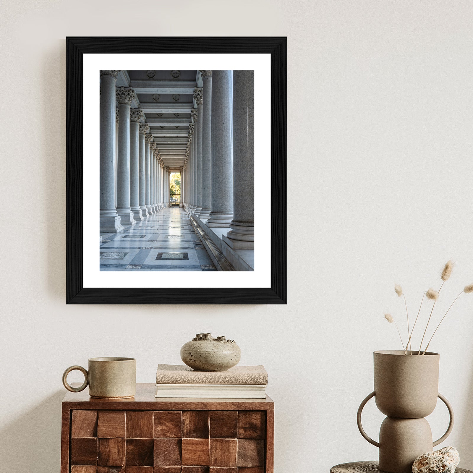 Plakat Rzymska Architektura Kolumny Rama Aluminiowa Kolor Czarny