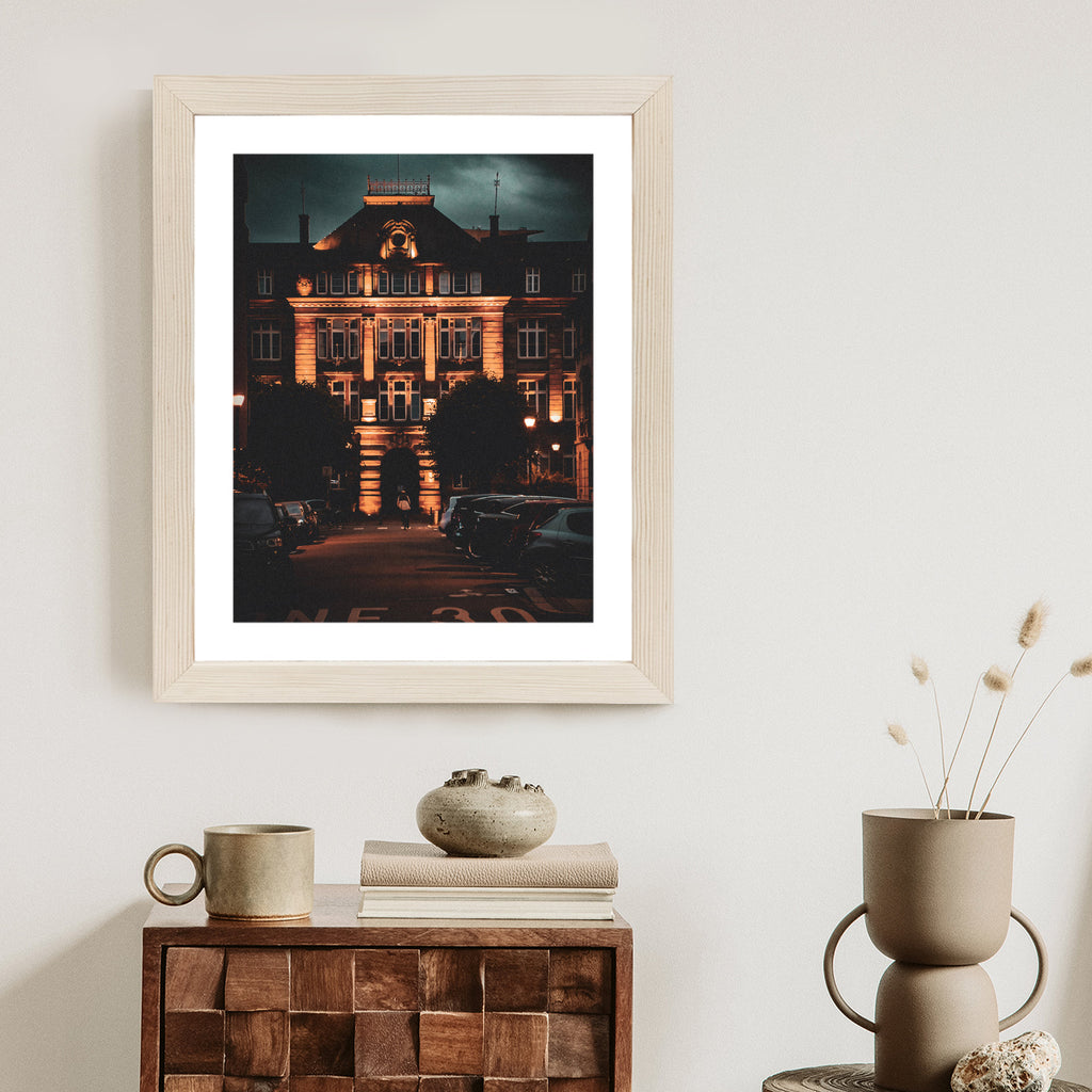 Plakat Oświetlona Architektura W Rzymie Nocą Rama Aluminiowa Kolor Czarny